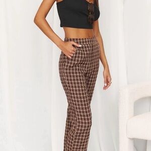 12th Tribe Bishop Brown Checkered Trousers